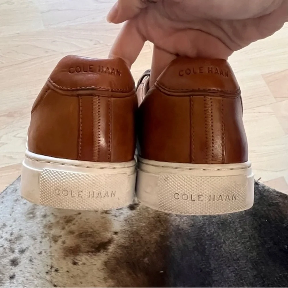 COLE‎ HAAN Brown Men's Grand Series Jensen Sneakers in British Tan Size 10.5
